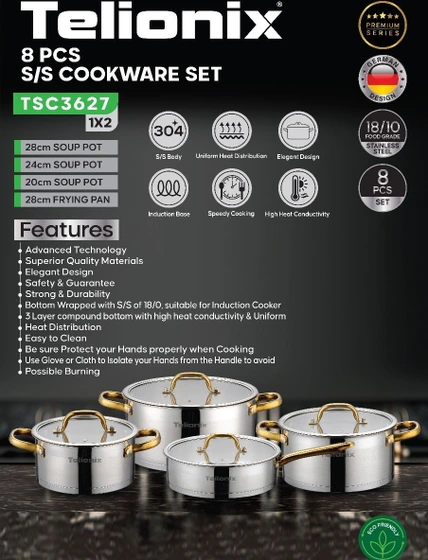 سرویس قابلمه تلیونیکس مدل TSC3627