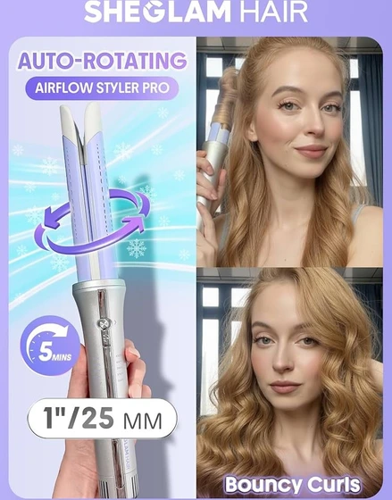 فر کننده مو شیگلم مدل Airflow Styler Pro سایز ۲۵ با باد سرد