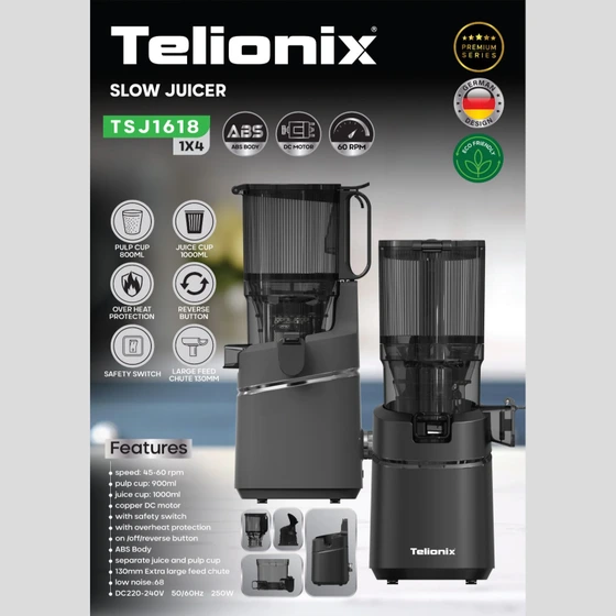 عصارهگیر تلونیکس مدل TSJ1618
